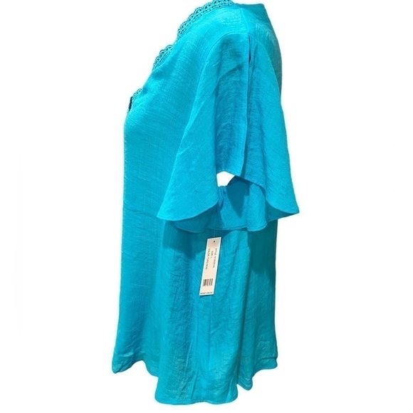 COUNTERPARTS Turquoise Top Size Large - Picture 4 of 12
